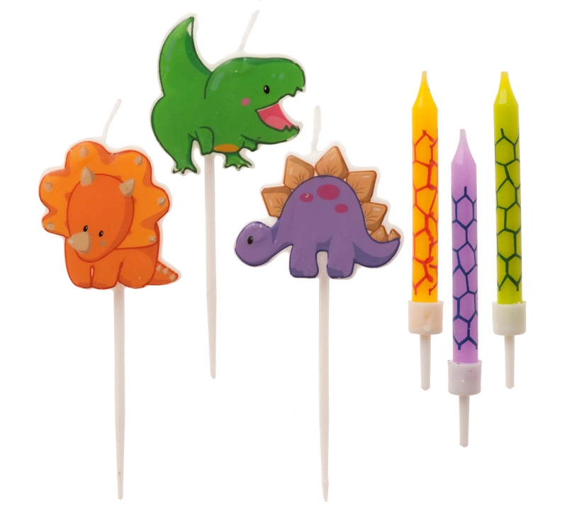 2D Dino sviečky 15 ks